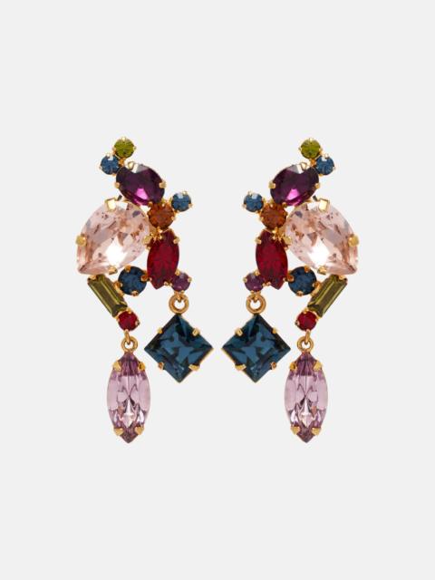 Jennifer Behr Ambra crystal-embellished drop earrings
