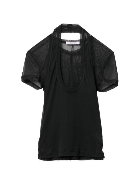 Helmut Lang see-through short-sleeve top