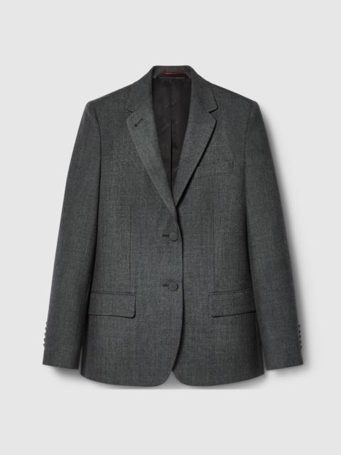 Single breasted wool grisaille jacket