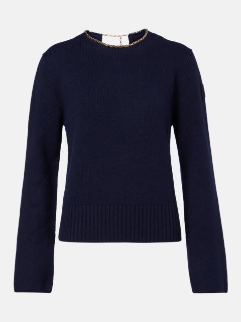 Moncler Ribbed-knit wool and cashmere sweater