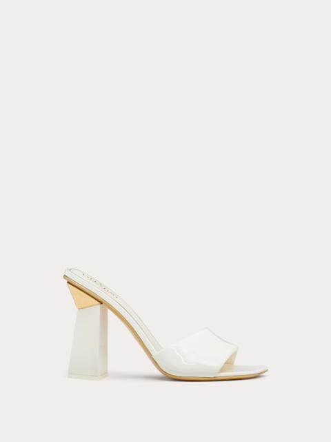 Valentino ONE STUD HYPER SLIDE SANDAL IN PATENT LEATHER 105MM