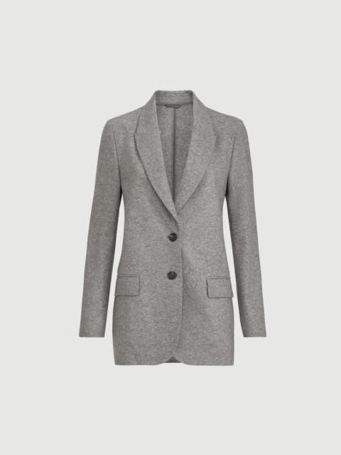 Brunello Cucinelli Cashmere jersey deconstructed blazer with monili