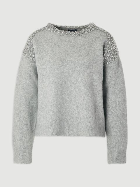 KAREN MILLEN Embellished Trim Cosy Knit Jumper