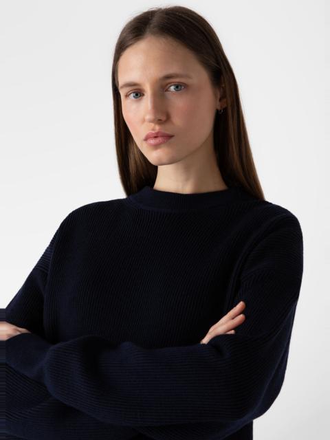 Sunspel Ribbed Crew Neck Jumper