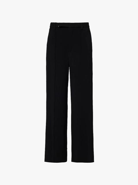 Weyes wide-leg mid-rise woven trousers