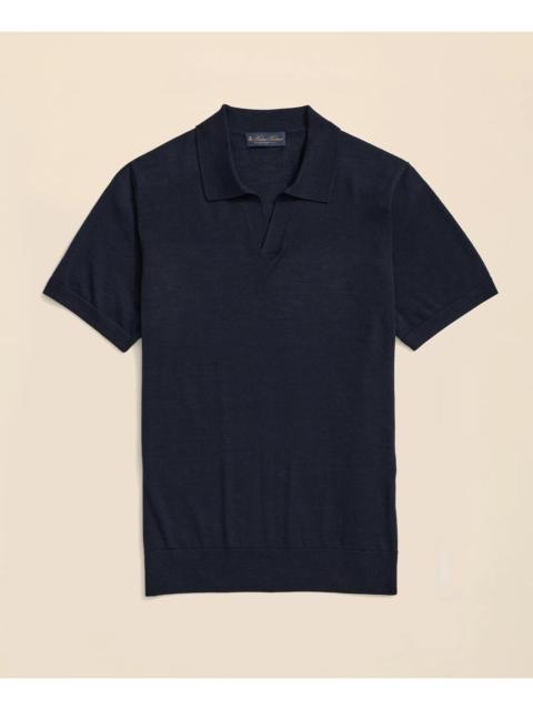 Brooks Brothers Lightweight Luxe All-Season Sweater, Johnny Collar