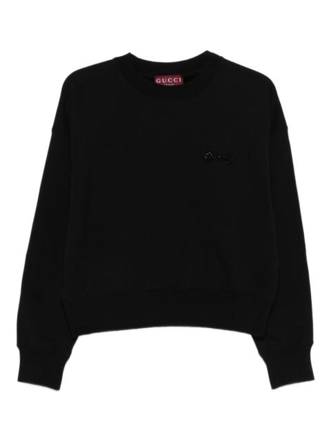 GUCCI logo cropped knitwear