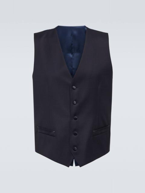 Wool and silk-blend vest