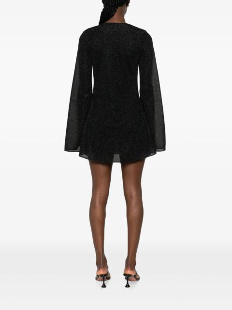 Oséree Oséree Lumière Embellished V-neck Mini Dress
