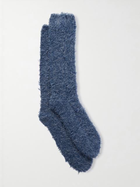 The Elder Statesman Wool And Silk-blend Socks