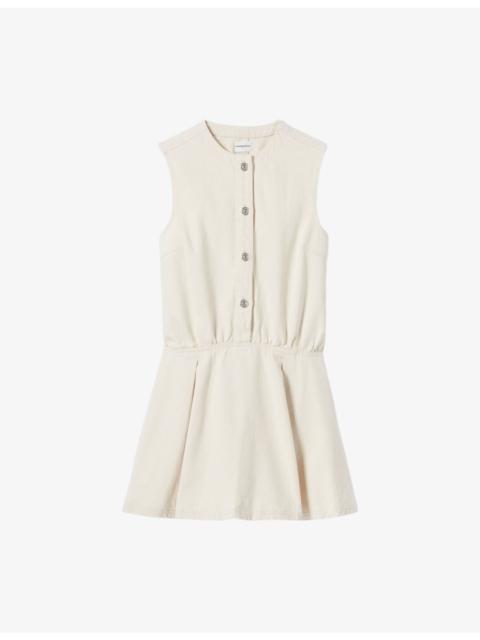 Claudie Pierlot Flared Light Denim Mini Dress