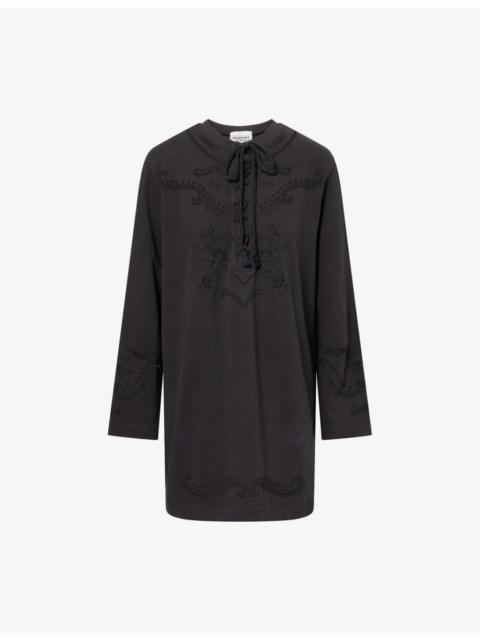 Isabel Marant Étoile Elka Embroidered Cotton Mini Dress