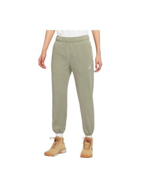 Nike (WMNS) Nike ACG Polartec Wolf Tree Casual Bundle Feet Sports Lacing Long Pants/Trousers Green CV0615