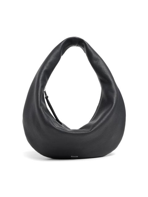 Olivia Medium Leather Hobo Bag black