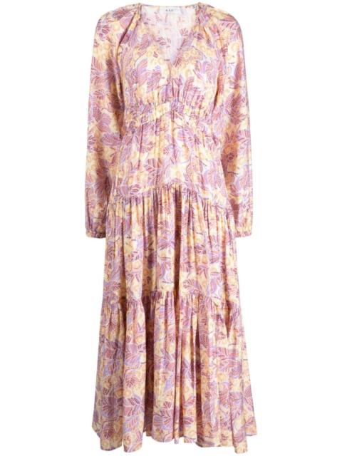 A.L.C. Iman floral-print ruffled dress