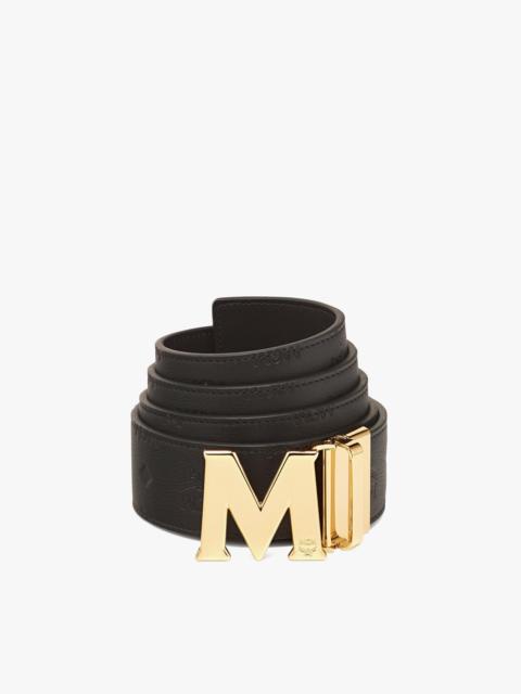 MCM Claus M Reversible Belt 1.75” in Embossed Monogram Leather