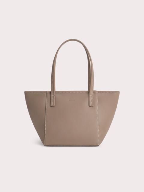 BY FAR BAR TOTE TAUPE BOX CALF LEATHER