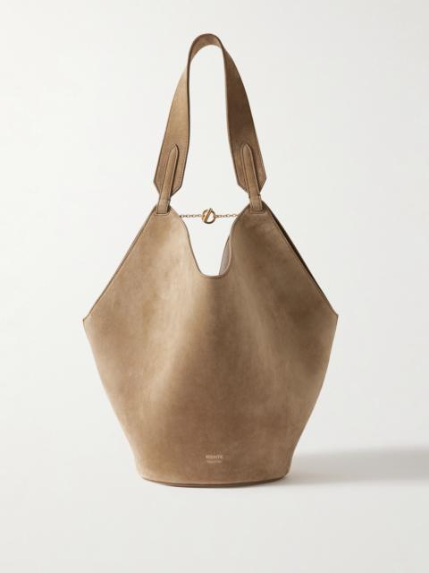 KHAITE Lotus Small Suede Tote