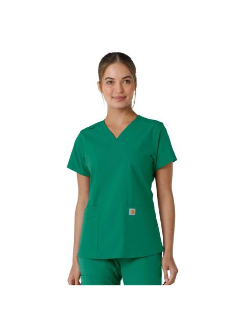 Carhartt Women's Force Essentials V-Neck Knit Panel Scrub Top