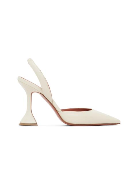 Amina Muaddi Off-White Holli 95 Sling Heels