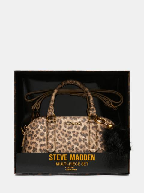STEVE MADDEN THORNE BAG GIFT SET LEOPARD