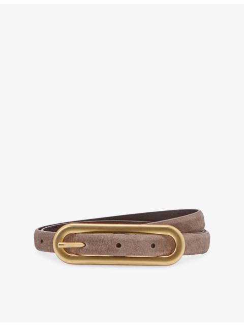 REISS Chaya Suede Buckle Belt