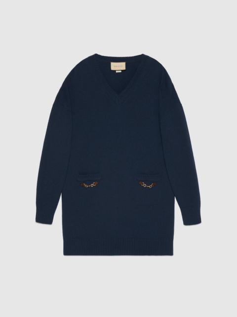 Cashmere sweater with Horsebit