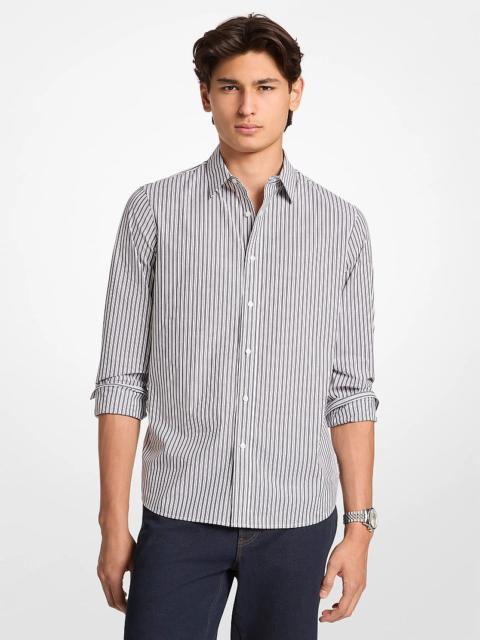 MICHAEL KORS Striped Stretch Cotton Shirt