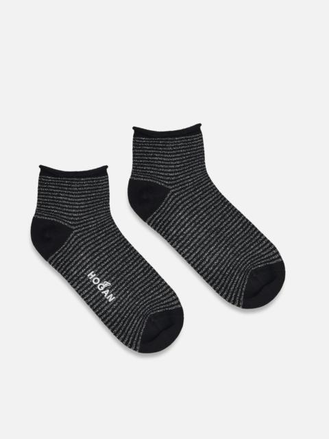 HOGAN Socks Black Silver