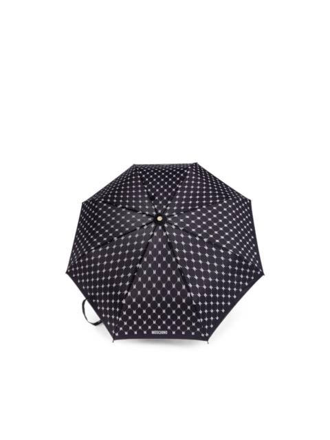 Moschino monogram folding umbrella