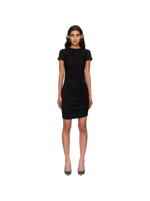 Alexander McQueen Black Washed Jersey Minidress
