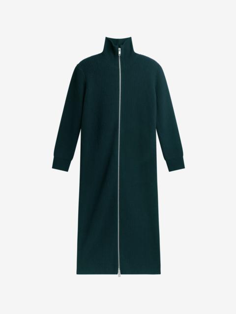 The Frankie Shop Nolia Knit Long Cardigan Dress - Bottle Green