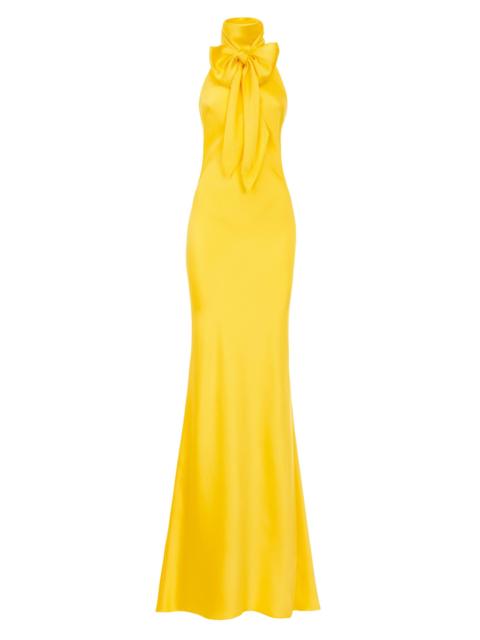 Ralph Lauren Women's Chilton Stretch-Satin Column Gown - Racing Yellow