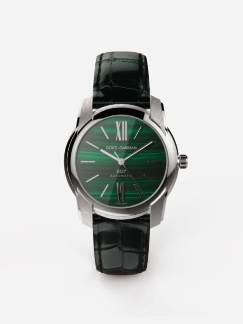 Dolce & Gabbana Steel and malachite watch