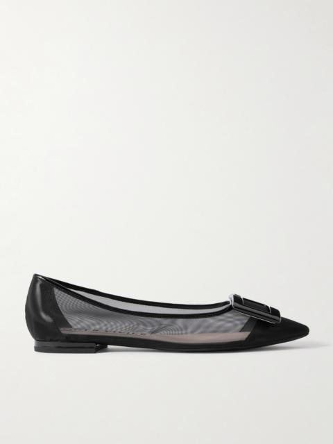 Roger Vivier Gommettine Buckled Mesh Ballet Flats