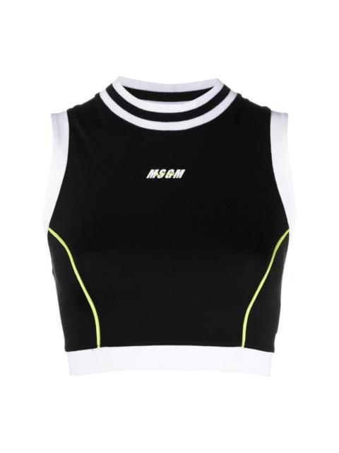 MSGM Active logo-print sports bra top