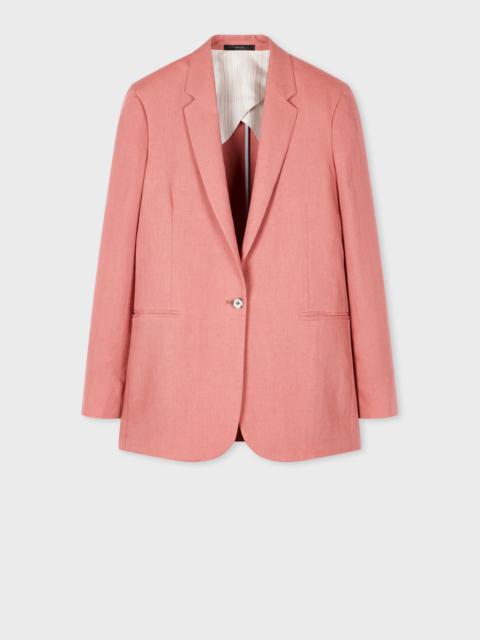 Paul Smith A Suit To Travel In - Women's Pink Linen Travel Blazer