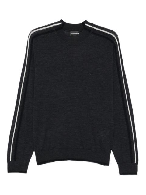 EMPORIO ARMANI stripes-detailing wool sweater