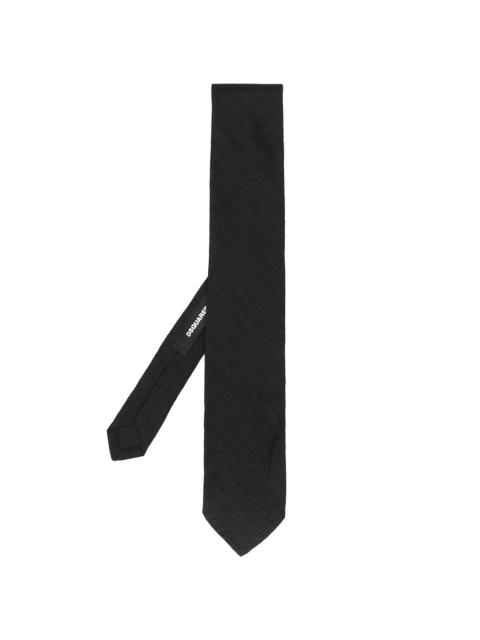 patterned silk tie