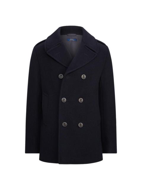 Polo Ralph Lauren Men's Wool-Blend Melton Peacoat - Navy