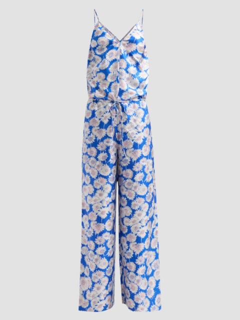 Stella McCartney Women's Daisy-Print Silk Jumpsuit - Cobalt