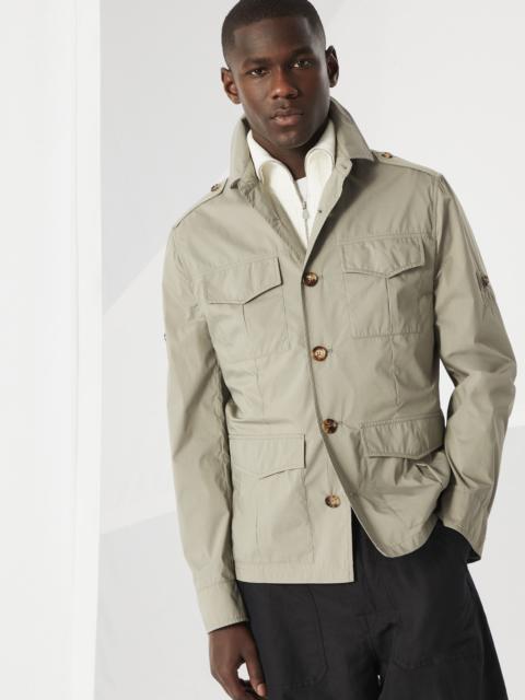 Brunello Cucinelli Lightweight water-resistant techno cotton unlined safari jacket