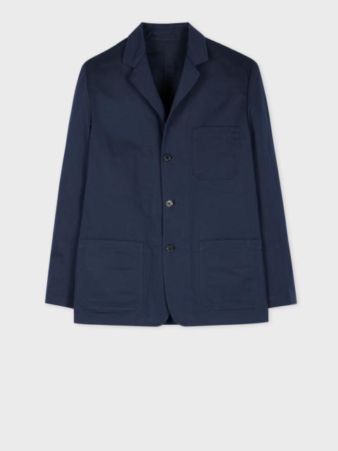 Paul Smith Navy Cotton-Linen Twill Work Jacket