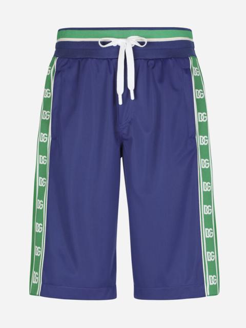 Dolce & Gabbana Jogging shorts with DG patch and side bands