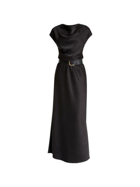 Vince cowl-neck belt dress