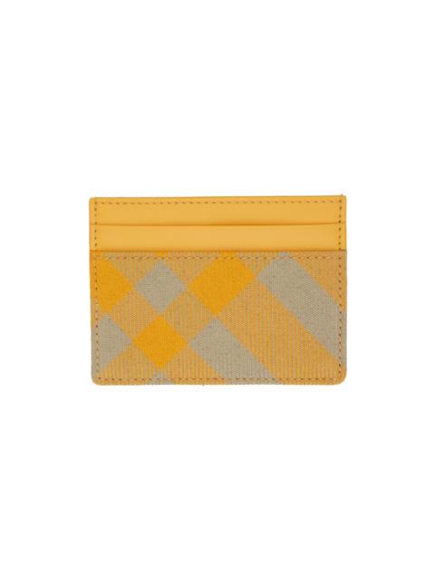 Burberry Yellow Check Card Holder