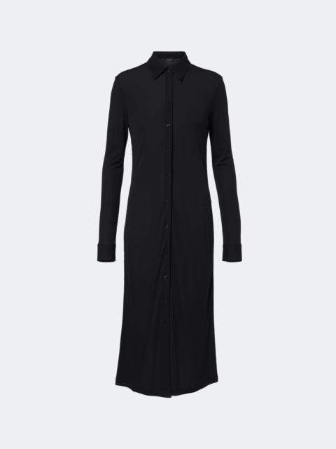 GUCCI Semi-sheer crêpe jersey shirt dress