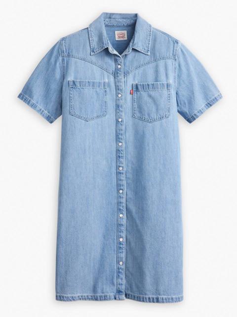 LOUISA SHORT SLEEVE DENIM DRESS