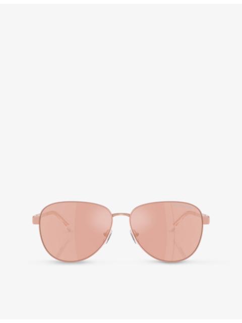 MICHAEL KORS MK1160 Biarritz Pilot-Frame Metal Sunglasses