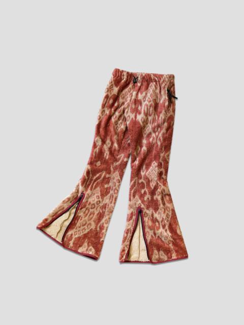 Kapital JAVA KASURI FLEECE FLARE PANTS - RED